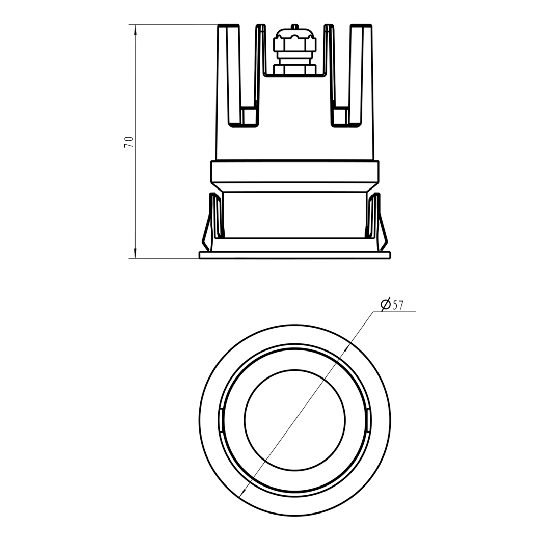 Eiger Mini 1-R Round Adjustable Plaster In LED Downlight Image number 11