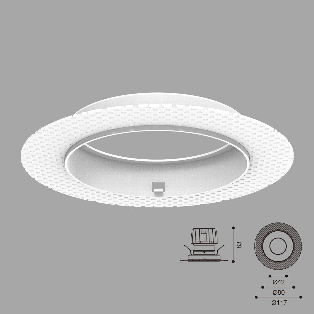 Atlas Adjustable Plaster In LED Downlight Image number 6